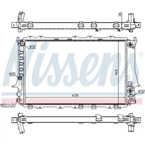 Chladič motora 60480 /NISSENS/ - obr. 4
