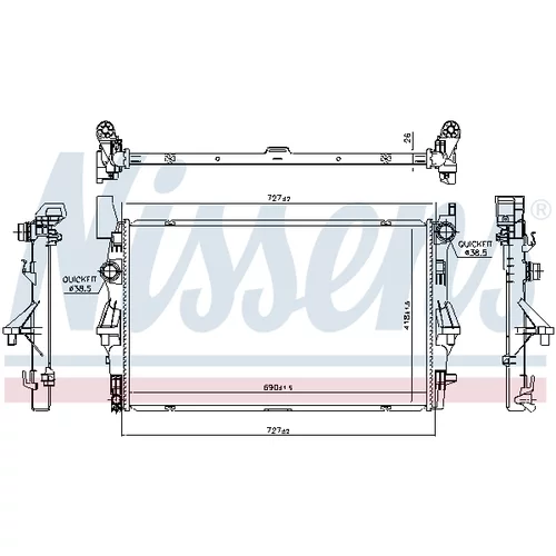 Chladič motora 606021 /NISSENS/ - obr. 5