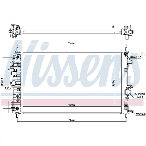 Chladič motora 606049 /NISSENS/ - obr. 7