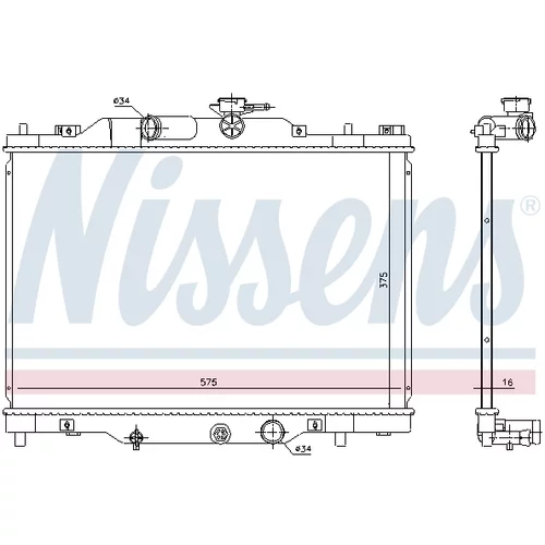 Chladič motora 606117 /NISSENS/ - obr. 4