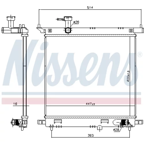 Chladič motora 606138 /NISSENS/ - obr. 4