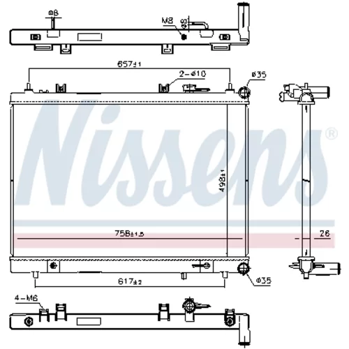 Chladič motora NISSENS 606308