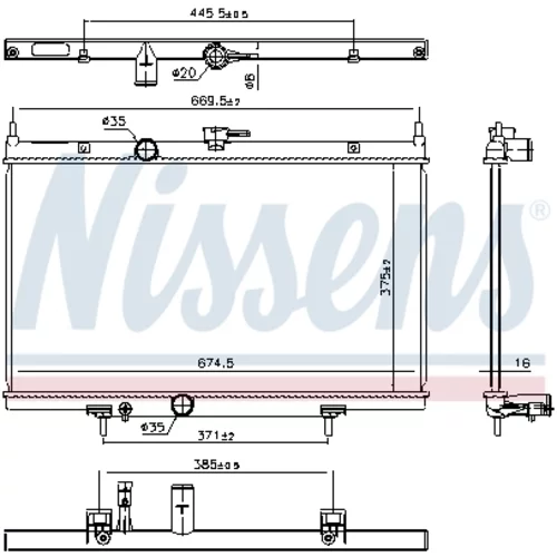 Chladič motora 606768 /NISSENS/ - obr. 1