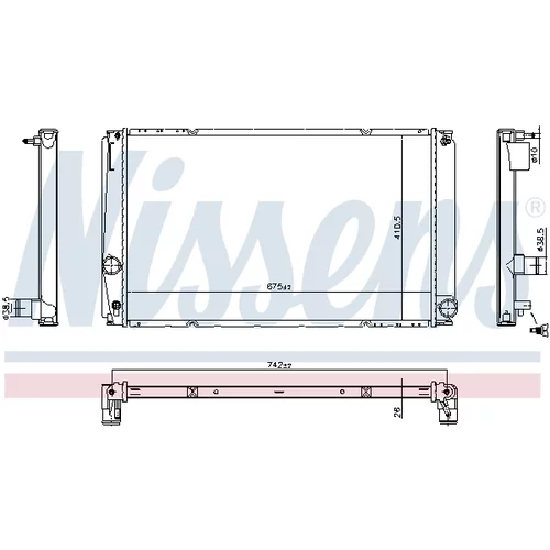 Chladič motora 606818 /NISSENS/ - obr. 4