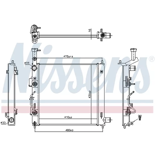 Chladič motora 606866 /NISSENS/ - obr. 4