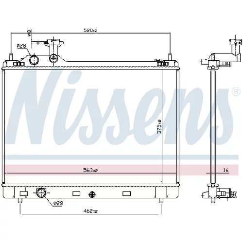 Chladič motora 606951 /NISSENS/ - obr. 1