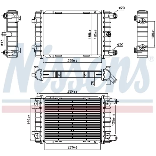 Chladič motora 607112 /NISSENS/ - obr. 4