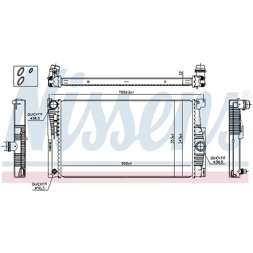 Chladič motora 60842 /NISSENS/ - obr. 5