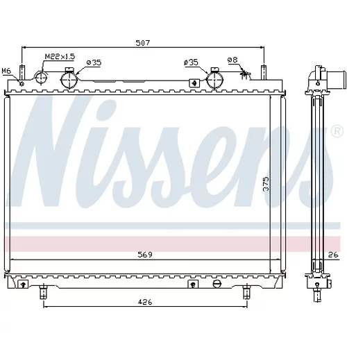 Chladič motora 61672A /NISSENS/ - obr. 5