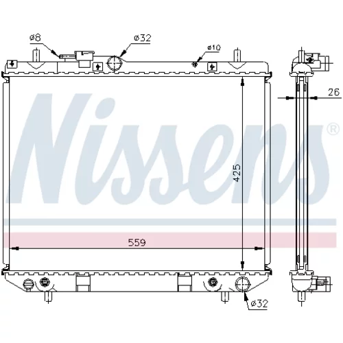 Chladič motora 61741A /NISSENS/ - obr. 5