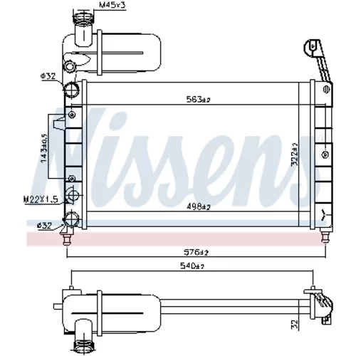 Chladič motora 61844 /NISSENS/ - obr. 4