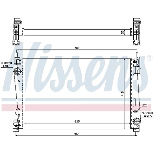 Chladič motora 61916 /NISSENS/ - obr. 4