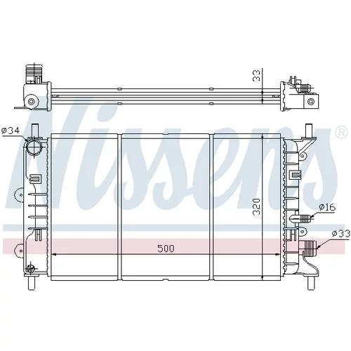 Chladič motora 621621 /NISSENS/ - obr. 4