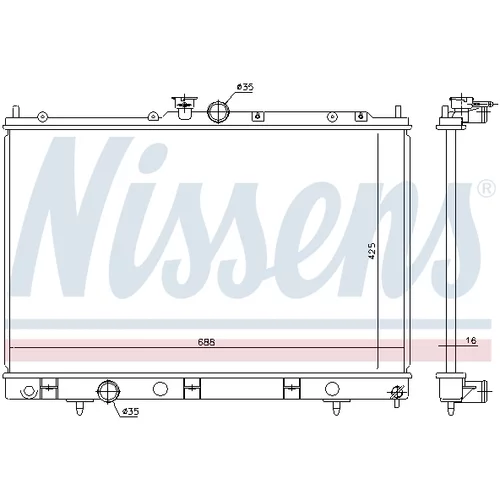 Chladič motora 628964 /NISSENS/ - obr. 4