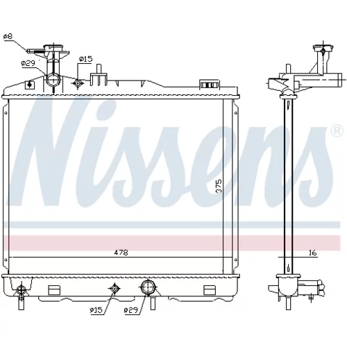 Chladič motora 628982 /NISSENS/ - obr. 5