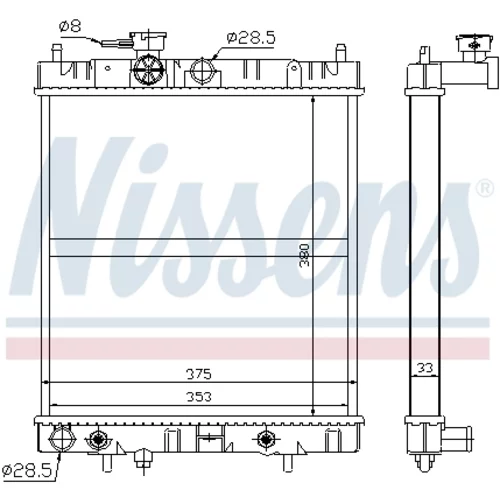 Chladič motora 629871 /NISSENS/ - obr. 6