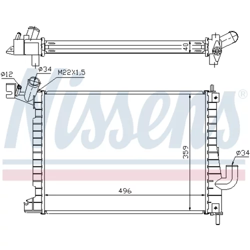Chladič motora 63019A /NISSENS/ - obr. 4