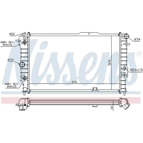Chladič motora 630641 /NISSENS/ - obr. 4