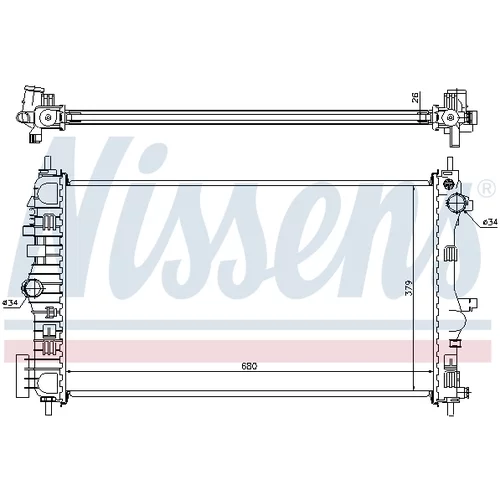 Chladič motora 630714 /NISSENS/ - obr. 4