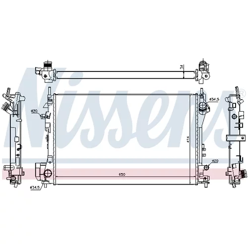 Chladič motora 630742 /NISSENS/ - obr. 4