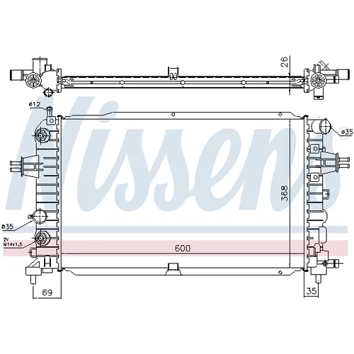 Chladič motora 630768 /NISSENS/ - obr. 4