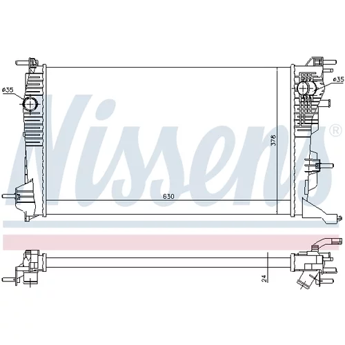 Chladič motora 637647 /NISSENS/ - obr. 4