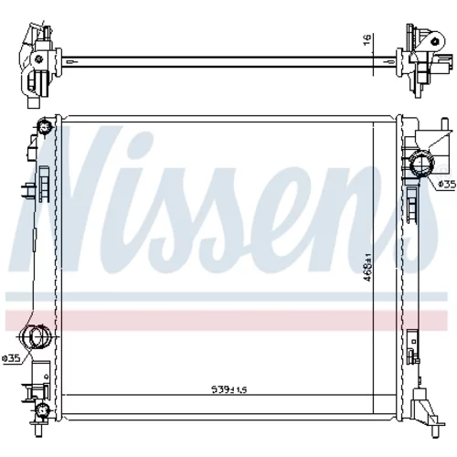 Chladič motora 637663 /NISSENS/ - obr. 4