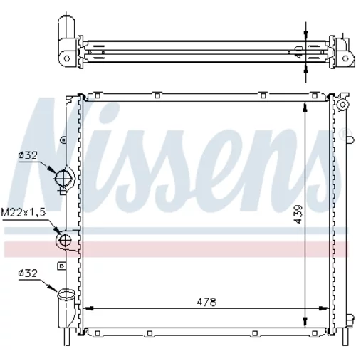 Chladič motora 63854A /NISSENS/ - obr. 4