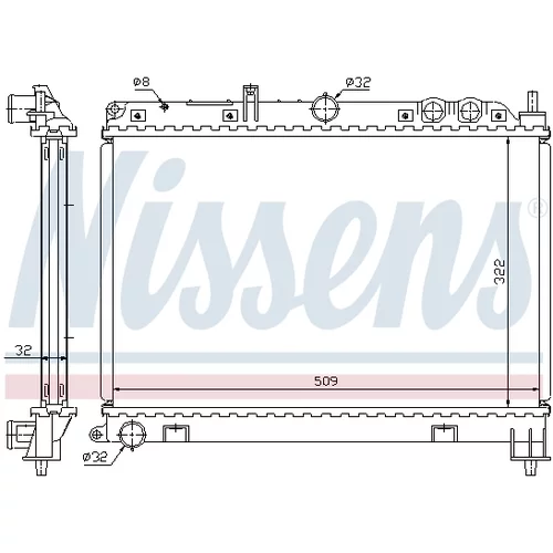 Chladič motora 64210A /NISSENS/ - obr. 5