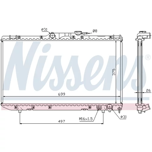 Chladič motora 64664A /NISSENS/ - obr. 5