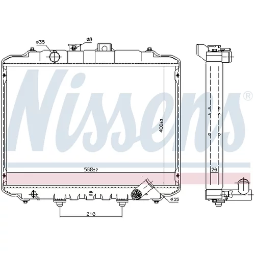 Chladič motora 67015 /NISSENS/ - obr. 4