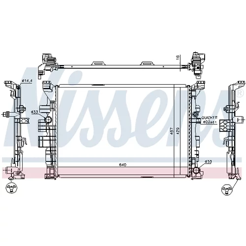 Chladič motora 67185 /NISSENS/ - obr. 4