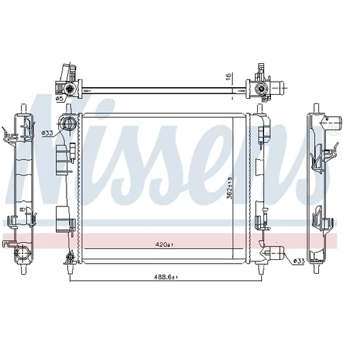 Chladič motora 675024 /NISSENS/ - obr. 4