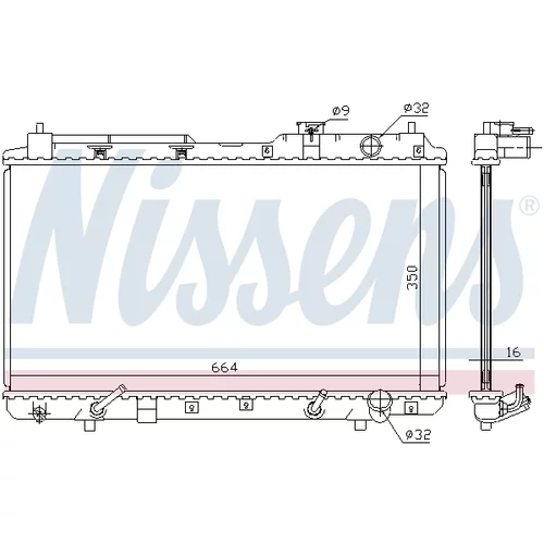 Chladič motora 681021 /NISSENS/ - obr. 4