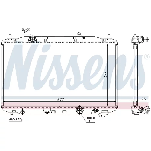 Chladič motora 68135A /NISSENS/ - obr. 6