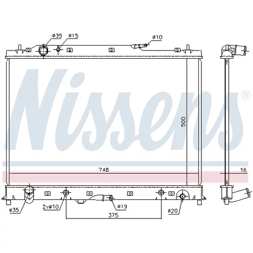 Chladič motora 68525 /NISSENS/ - obr. 4