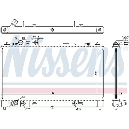 Chladič motora 68550 /NISSENS/ - obr. 4