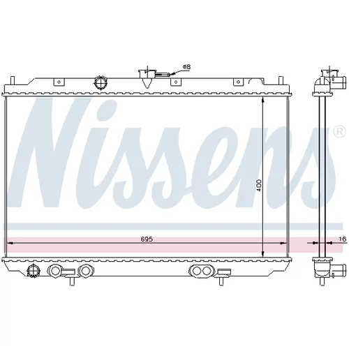 Chladič motora 68718 /NISSENS/ - obr. 4