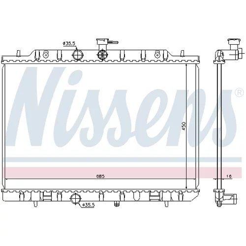 Chladič motora 68724 /NISSENS/ - obr. 4