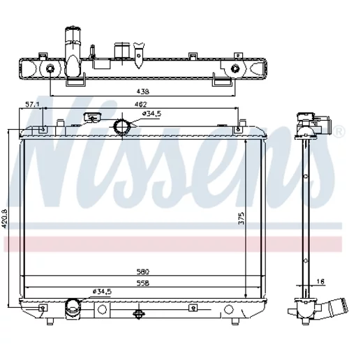 Chladič motora 69400 /NISSENS/ - obr. 4