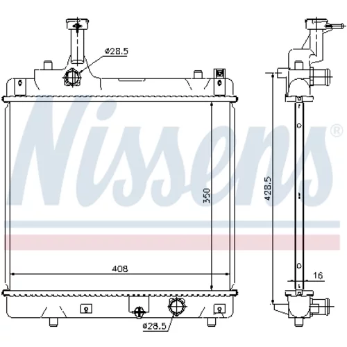Chladič motora 69401 /NISSENS/ - obr. 5
