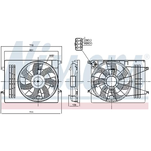 Ventilátor chladenia motora 850006 /NISSENS/ - obr. 5