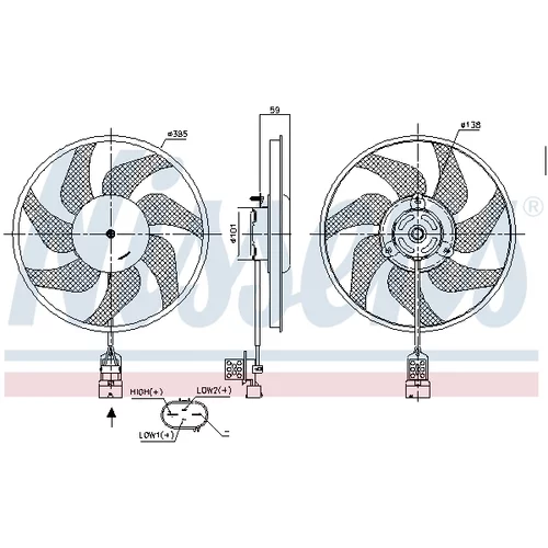 Ventilátor chladenia motora 850048 /NISSENS/ - obr. 5