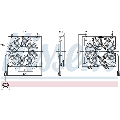 Ventilátor chladenia motora 850125 /NISSENS/ - obr. 5