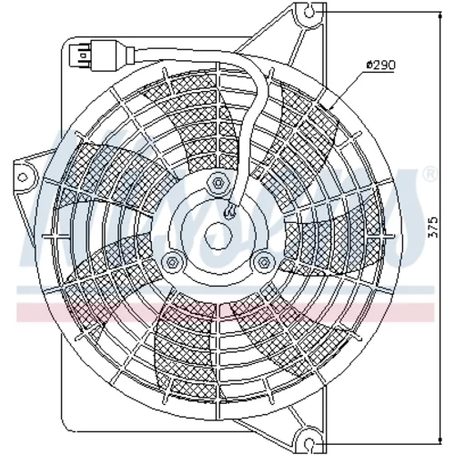 Ventilátor chladenia motora NISSENS 85371