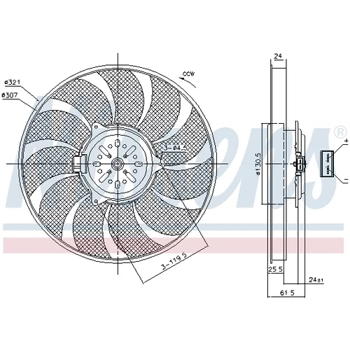 Ventilátor chladenia motora 85786 /NISSENS/ - obr. 5