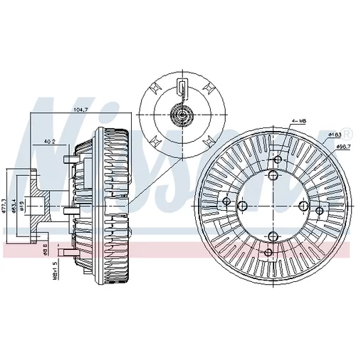 Spojka ventilátora chladenia 86226 /NISSENS/ - obr. 4