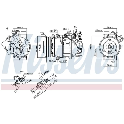 Kompresor klimatizácie 890299 /NISSENS/ - obr. 6