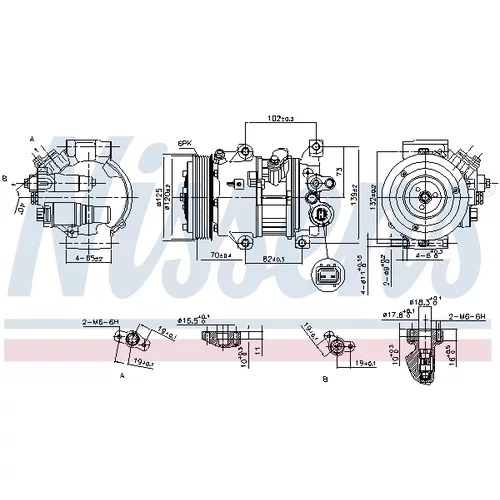 Kompresor klimatizácie 890650 /NISSENS/ - obr. 4