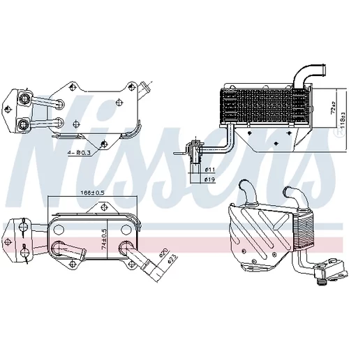 Chladič oleja automatickej prevodovky 91576 /NISSENS/ - obr. 4